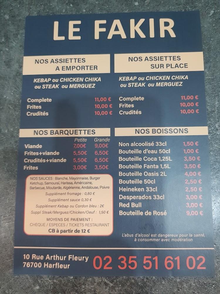 Le Fakir - Menu Image 3